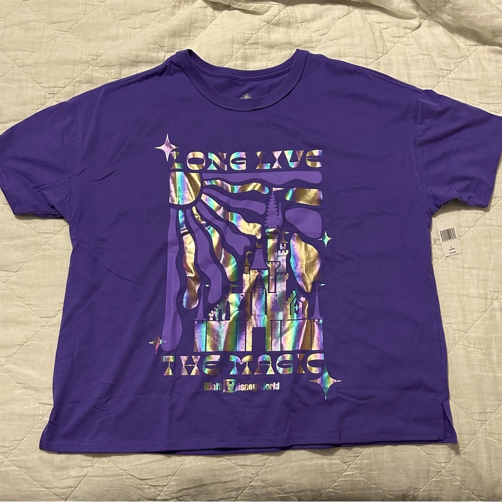 NWT Long Live the Magic Walt Disney World Boxy Tee Large